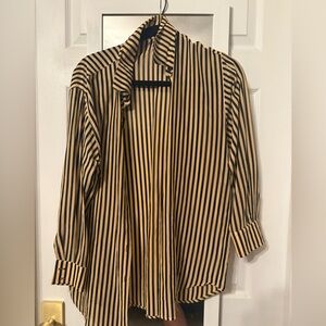 Novella Royale Striped Button-Up Blouse